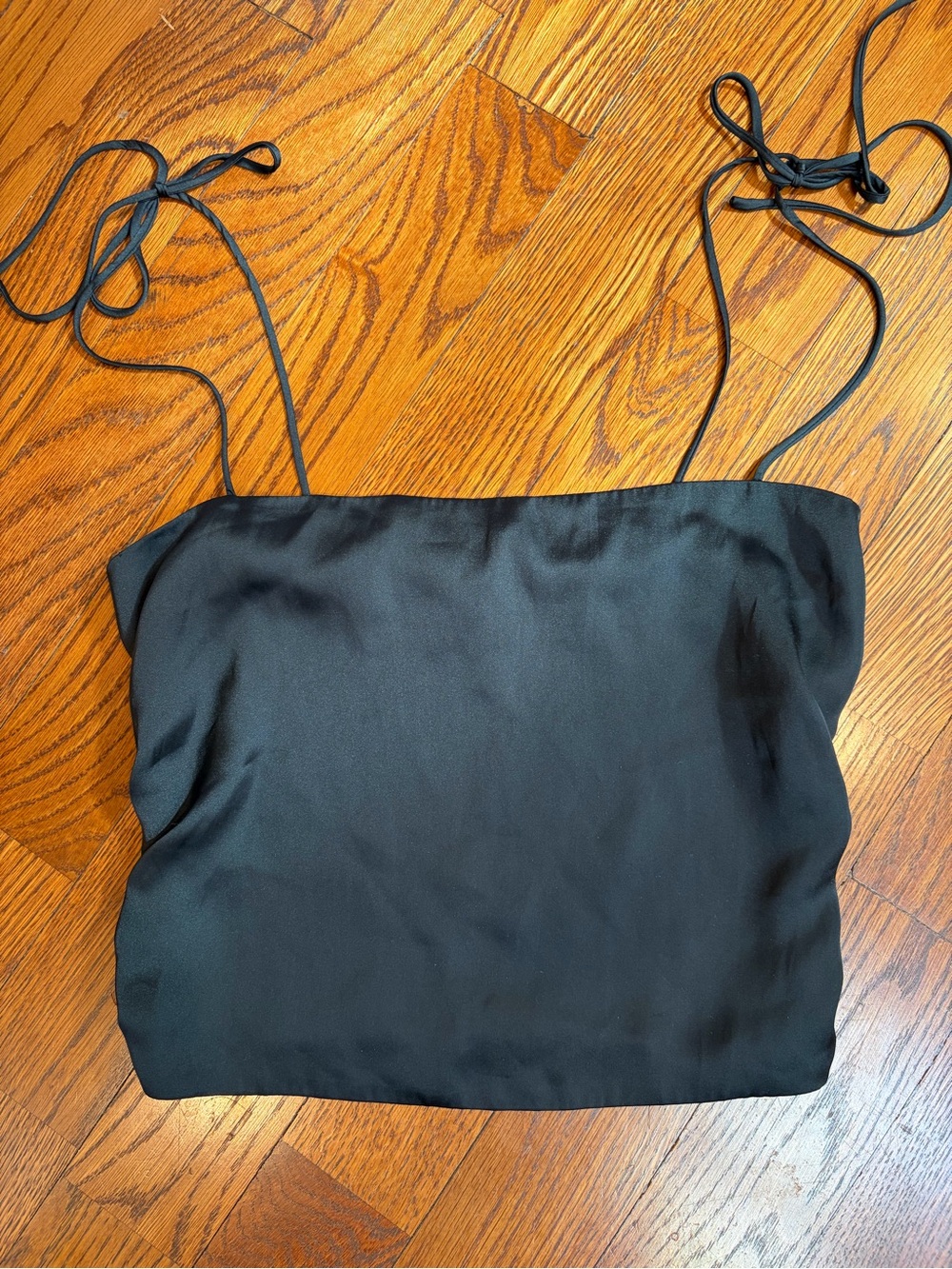 Urban Outfitters Black Satin Tie-Strap Camisole